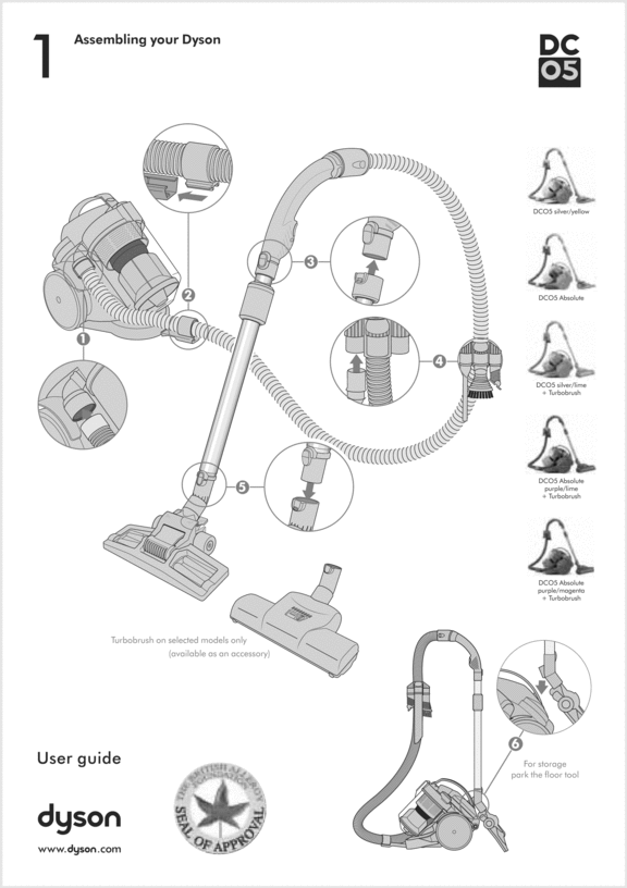 Product picture Dyson DC05 User Guide